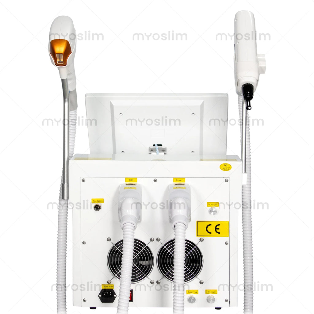 Machine 2-en-1 MYOSLIM 5000W Laser Diode FAC + Picoseconde | Épilation Définitive & Détatouage | 755-808-940-1064nm – CLEVI Paris