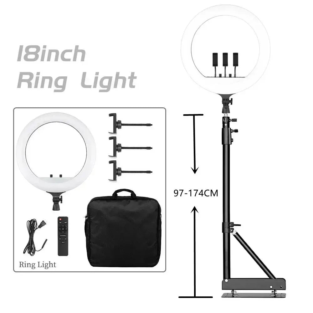 Anneau LED SH 18 pouces et supports au choix – CLEVI Paris