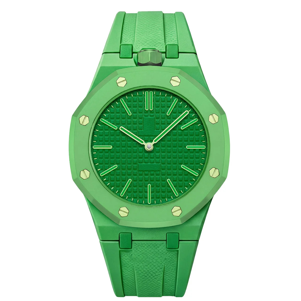 Montre Quartz Boîtier Octogonal Unisexe Bracelet Cuir Multicolore – CLEVI Paris