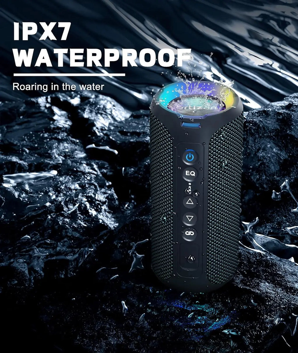 Enceinte Bluetooth 40W – IPX7, LED 7 Couleurs, TWS, 3 EQ, 6600mAh | Ortizan X8 Pro