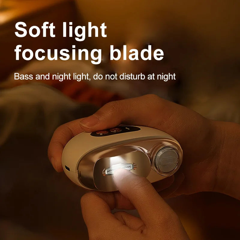 Coupe-Ongles Électrique 3-en-1 LED — 3 Vitesses, Collecteur Poussière — CLEVI Paris