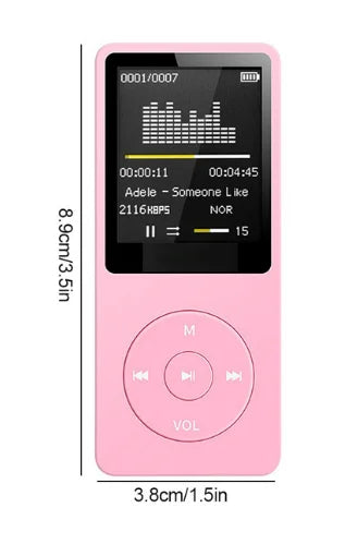 Lecteur MP3 Ultra-Slim Bluetooth FLAC FM TF 128Go 10h Sport Walkman – CLEVI Paris