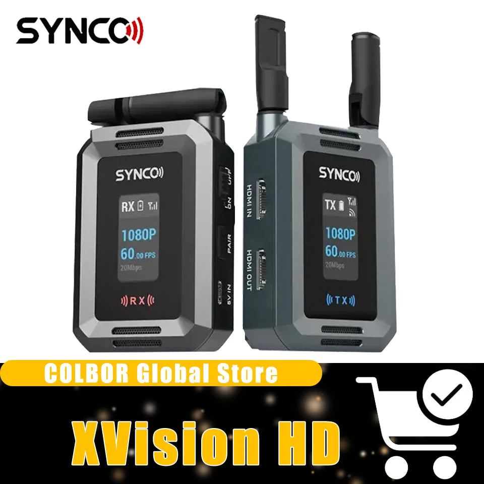Système de Transmission Vidéo Sans Fil SYNCO XVision HD – 1080P60, 40ms, 300m, UVC