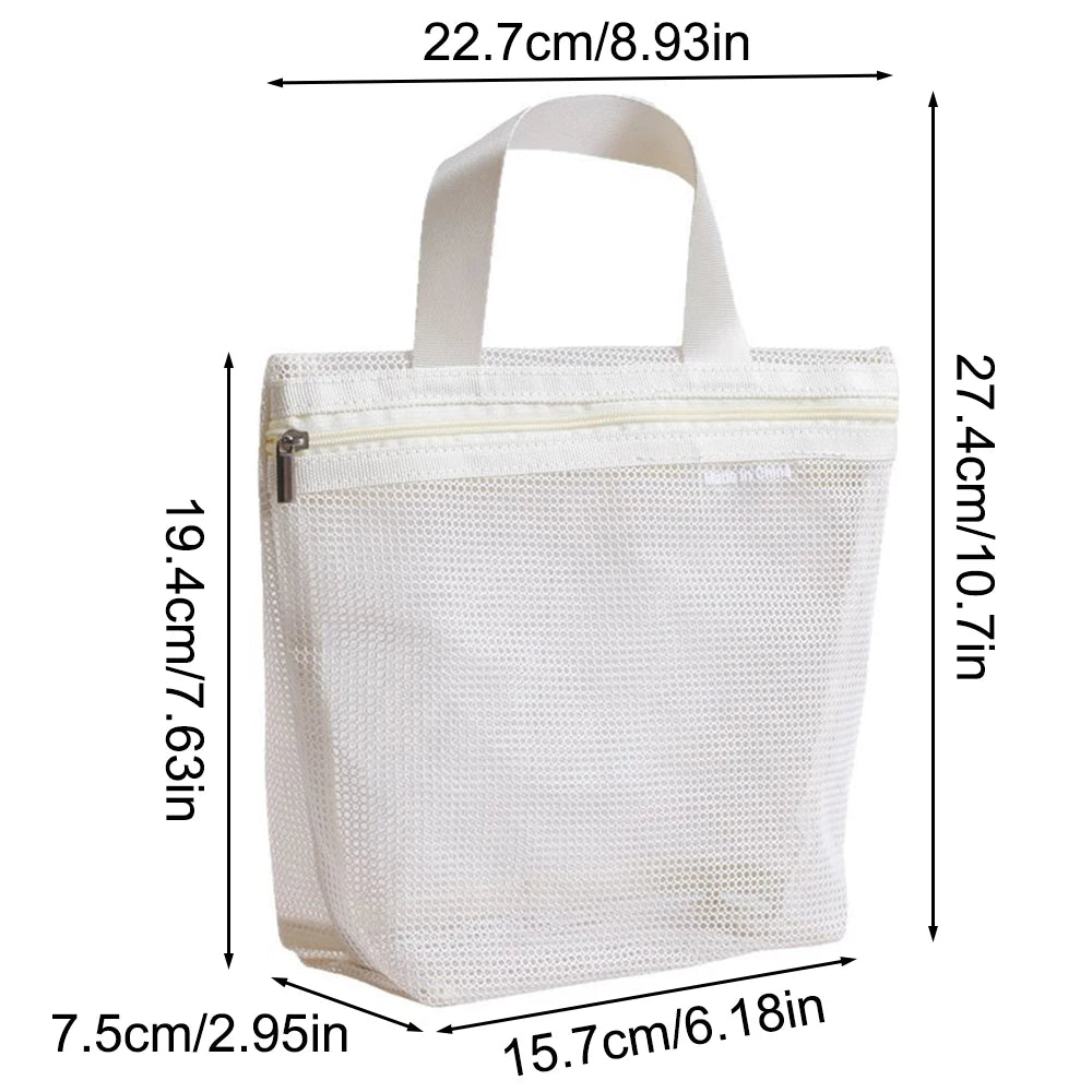 Trousse de Toilette Filet Polyester | Transparente, Respirante, Voyage Salle de Bain Fitness, 2 Coloris – CLEVI Paris