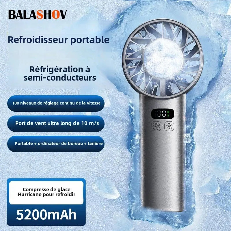Ventilateur Portable Pliable USB – Ice Compress Rechargeable Voyage & Outdoor
