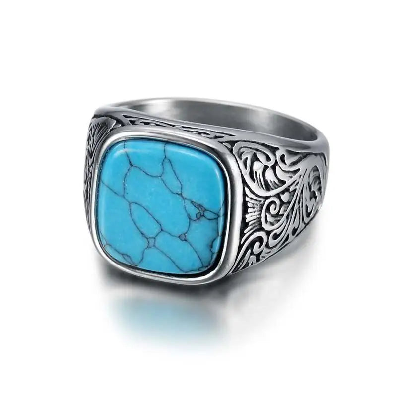Bague Homme en Acier Inoxydable et Zircon – CLEVI Paris