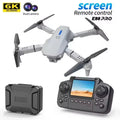 Drone E88 Pro Double Caméra 4K/8K – GPS, Écran Intégré, Pliable, 27 min de Vol – CLEVI Paris