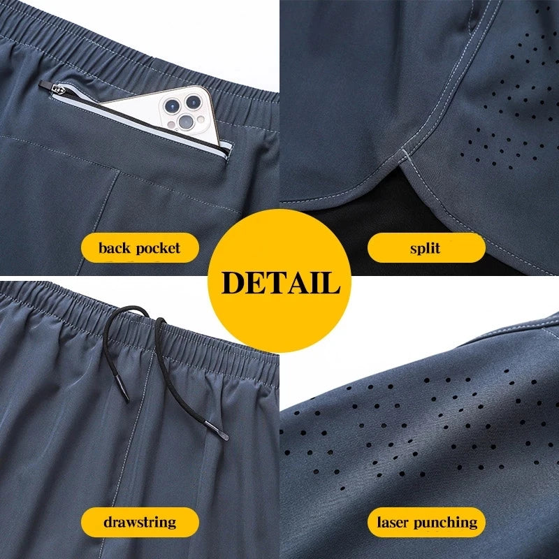 Short Running Homme Double Couche Polyester | Séchage Rapide, Fitness & Sport, 12 Coloris, Tailles S à XXL – CLEVI Paris