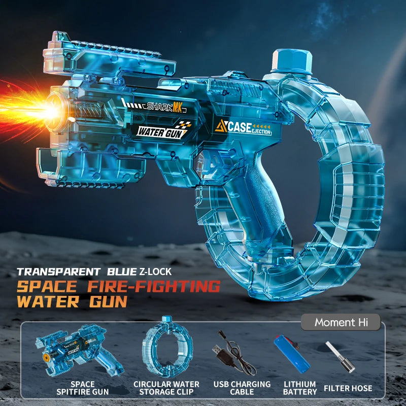 Pistolet à Eau Électrique Puissant – Rechargeable, Aspiration Auto, Adultes & Enfants – CLEVI Paris