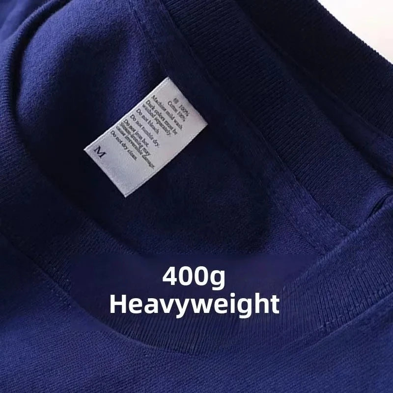 T-Shirt Unisexe Coton Lourd 400g Col Rond Manches Courtes Coupe Ample Été – CLEVI Paris