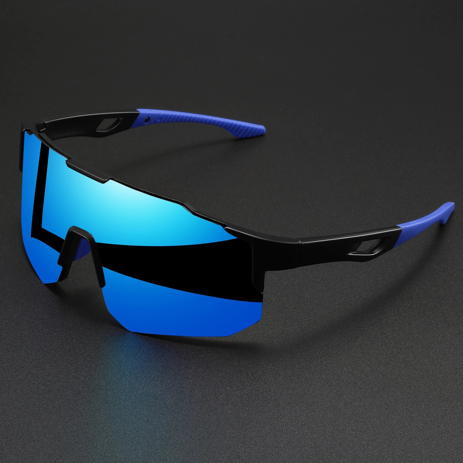 Lunettes de Soleil Sport Oversized Wraparound Unisexe UV400 Miroir – CLEVI Paris