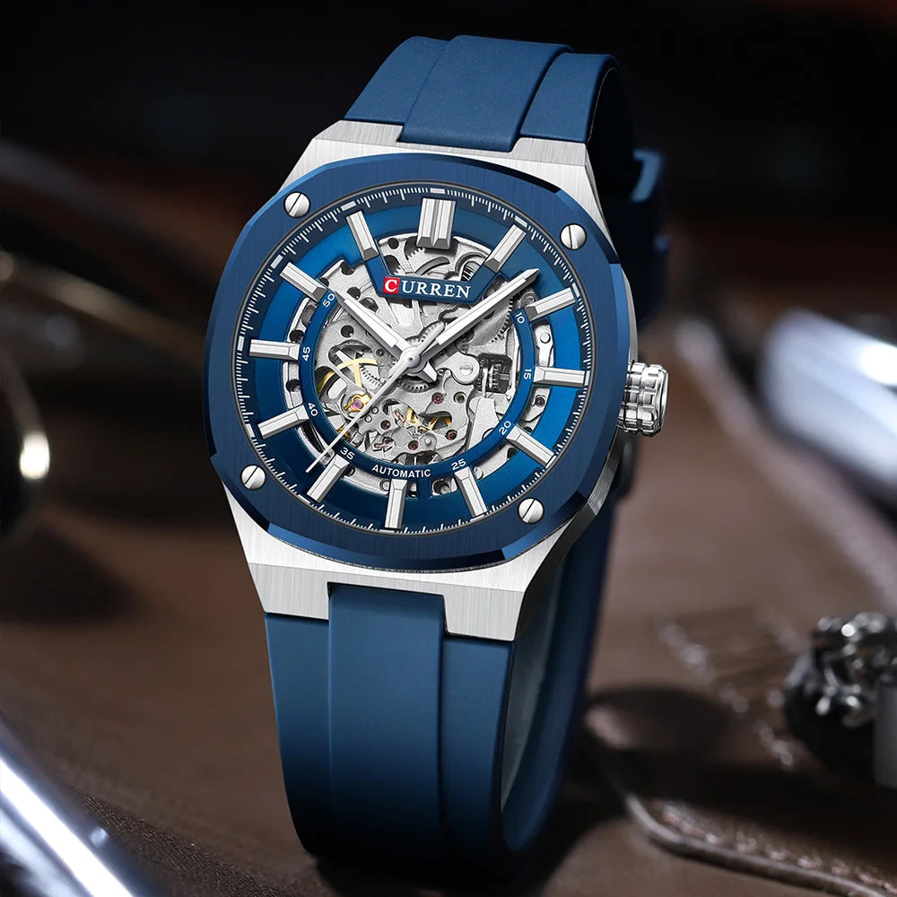 Montre Mécanique Automatique Homme CURREN 8485 – Verre Saphir, Acier Inoxydable