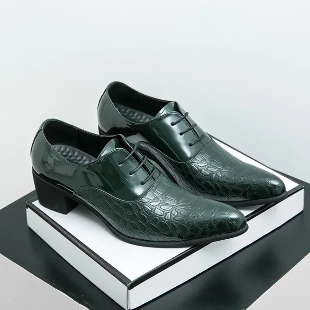 Chaussures Homme Rehaussantes Cuir Verni Oxford Bout Pointu Mariage Casual – CLEVI Paris