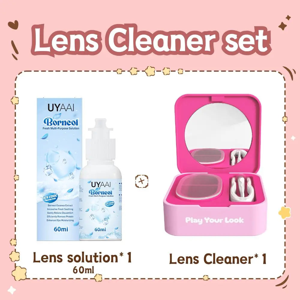 Kit Entretien Lentilles de Contact UYAAI | Solution, Nettoyeur & Outil de Pose | Unisexe – CLEVI Paris
