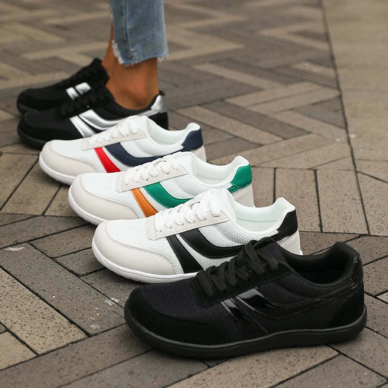 Sneakers Unisexe Bout Large Barefoot Mesh Respirant Semelle Plate – CLEVI Paris