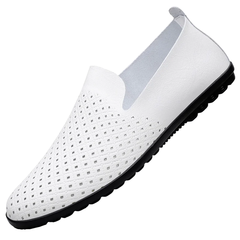 Mocassins Cuir Véritable Homme – Loafers Slip-On Respirants Casual & Formel Grandes Pointures 37–51 – CLEVI Paris