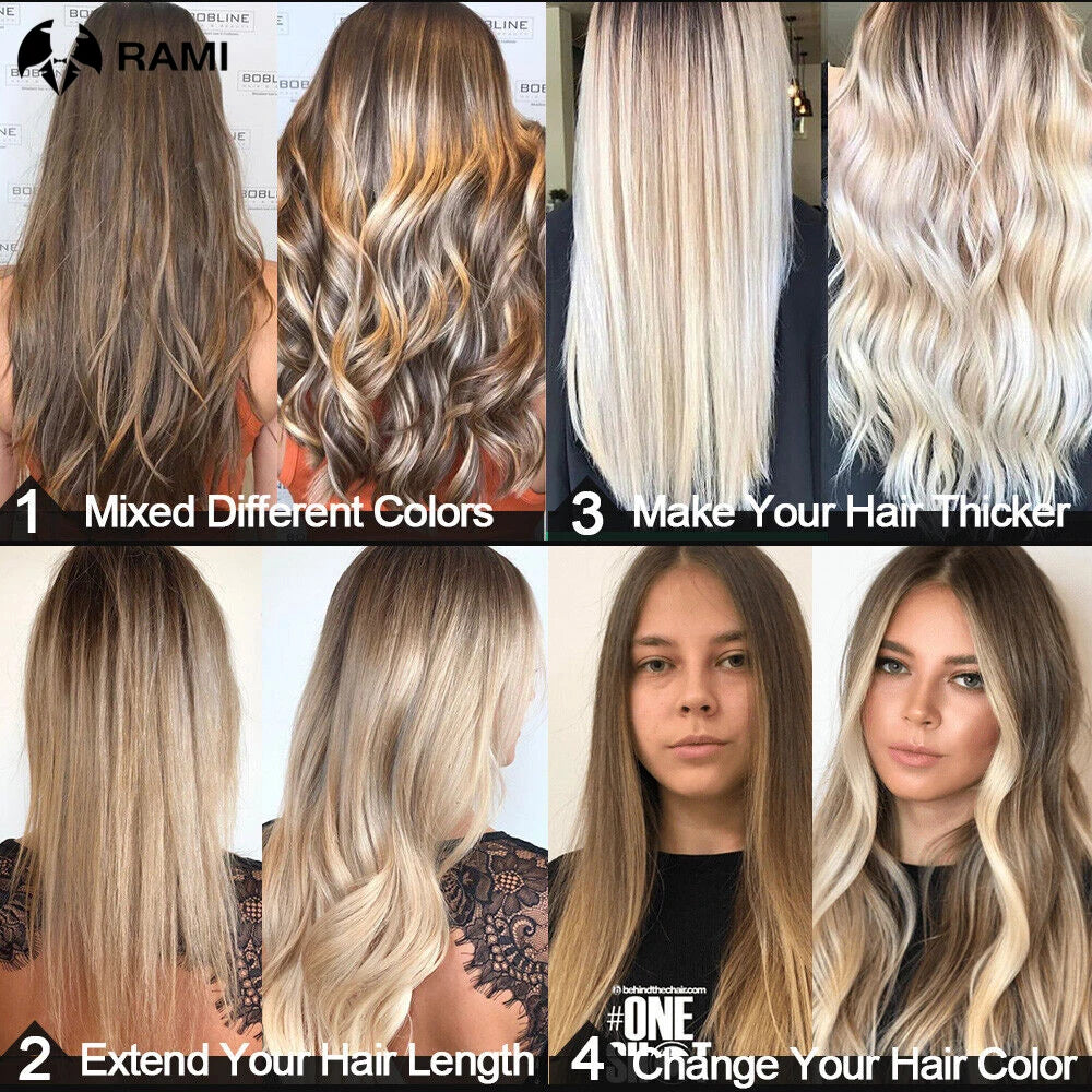 Extensions clip-in cheveux humains 7 pièces – CLEVI Paris
