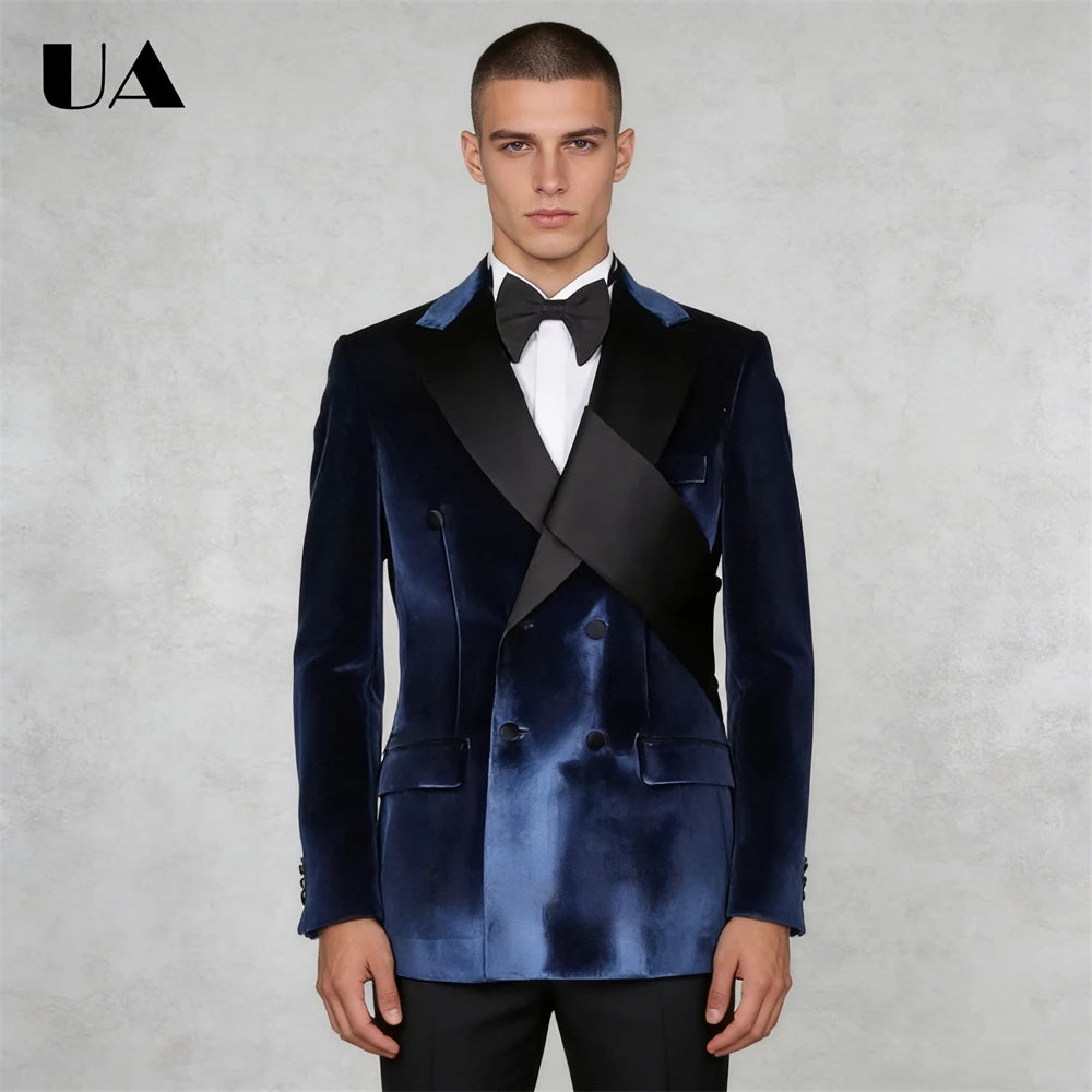 Costume Velours Homme Croisé 2 Pièces – CLEVI