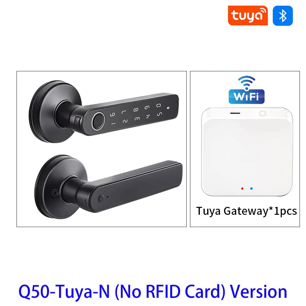 Serrure Connectée Asia-Teco Q50 Empreinte Digitale Tuya Bluetooth IP65 – CLEVI Paris