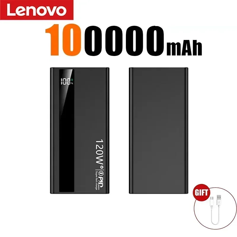 Batterie Externe Lenovo 3C 120W LED Portable 50-200000mAh – CLEVI Paris