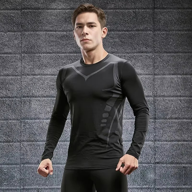 T-shirt Sport Compression Homme | Running, Fitness & Gym, Polyester Séchage Rapide – CLEVI Paris