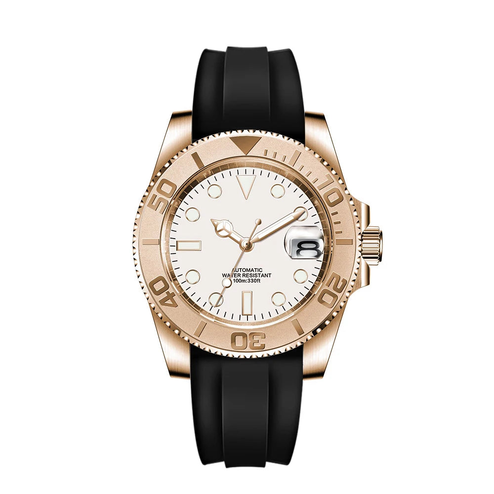 Montre Automatique Homme Corgeut 40mm – NH35 / PT5000 / Miyota Lunette Céramique Bracelet Caoutchouc – CLEVI Paris