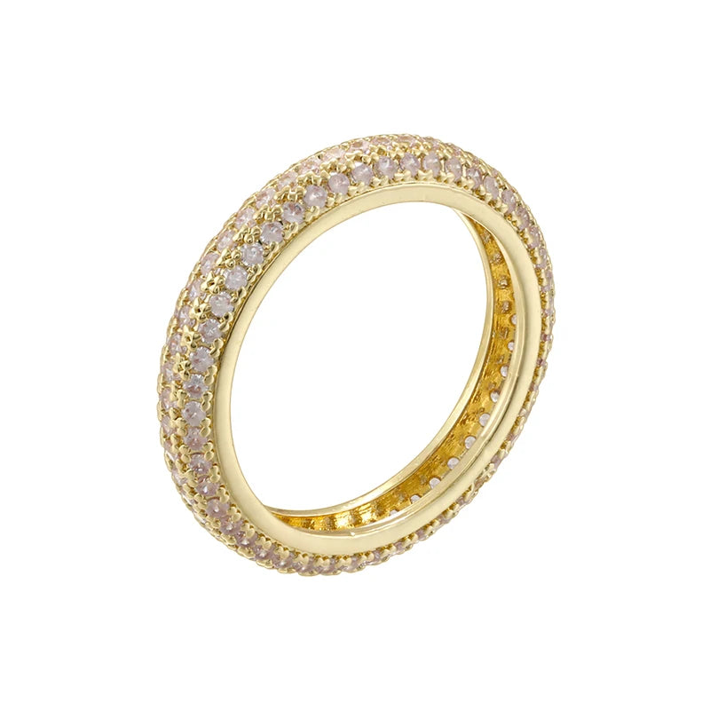 Bague Couple ZHUKOU Style Coréen Pierre CZ Plaqué Or 18K Unisexe Tailles 6-7-8 – CLEVI Paris