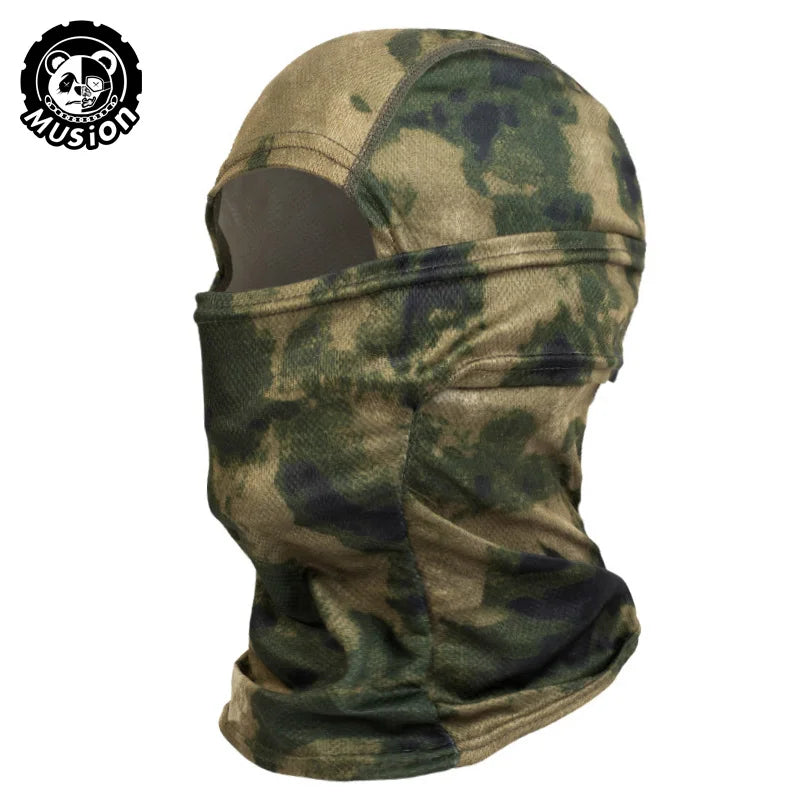 Cagoule Masque Facial Camouflage | Polyester Knit, Cyclisme, Ski, Chasse – CLEVI Paris