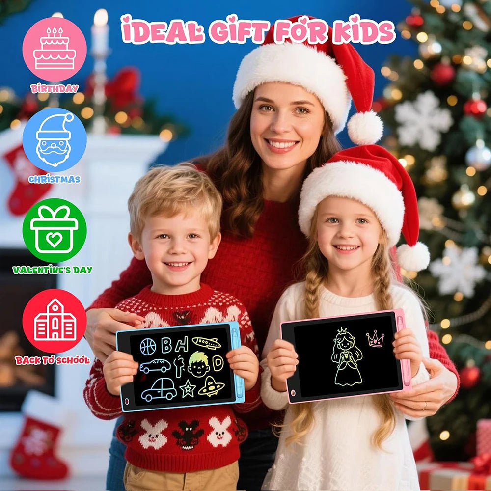 Ardoise LCD RSP 6,5" à 12" – Tablette Dessin & Écriture Enfants, Effaçable, Certifiée CE – CLEVI Paris