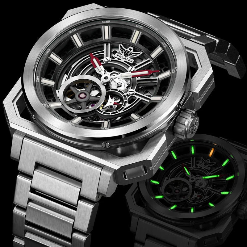 Montre Mécanique Homme YELANG V1216 – Miyota 8N40, Saphir AR, Lumineux T100 & Étanche 100m