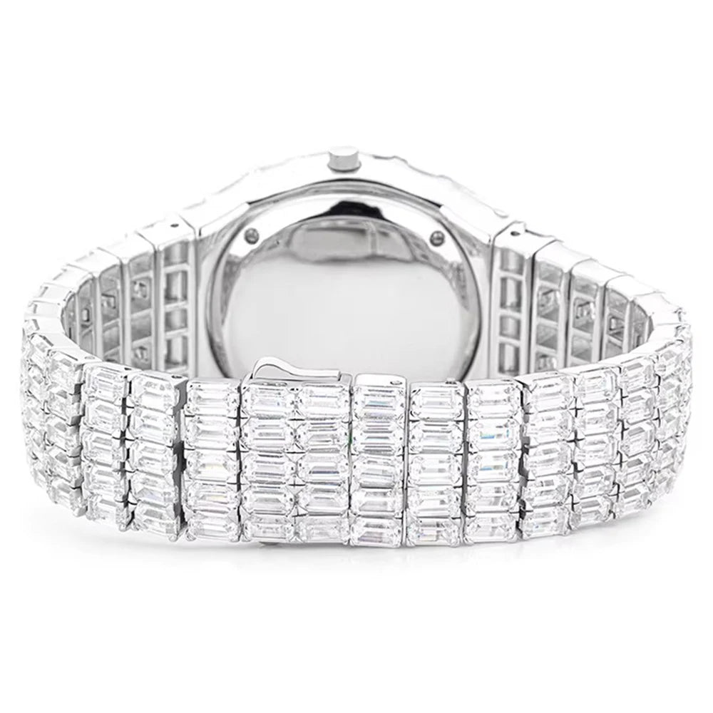 Montre Femme Saphir Taille Émeraude Argent 925 Quartz – CLEVI Paris