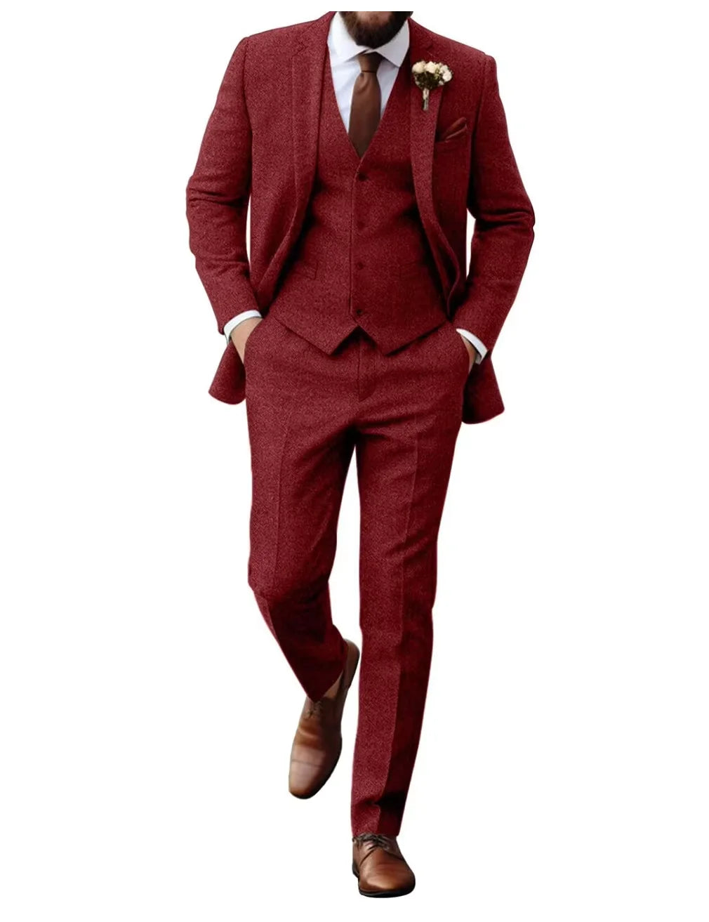 Costume homme 3 pièces à chevrons – CLEVI Paris
