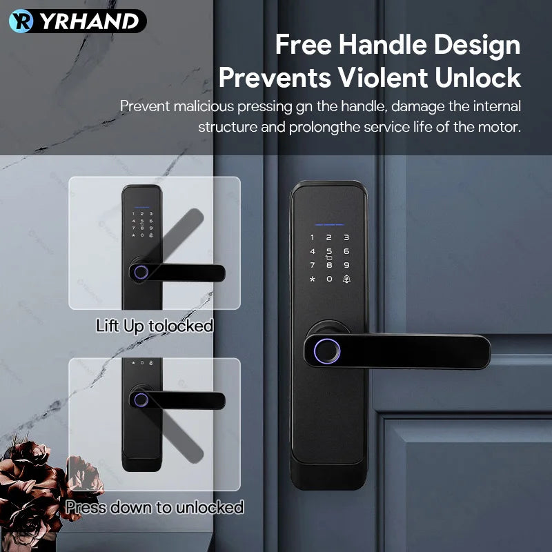 Serrure Connectée Intelligente WiFi Empreinte Digitale Sonnette Vidéo IP66 – CLEVI Paris