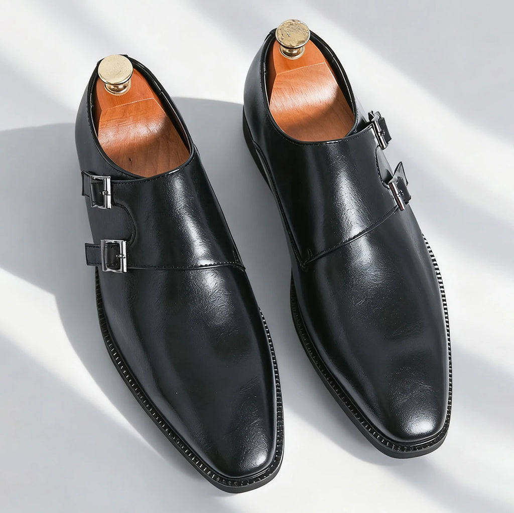 Oxford Monk-Strap Homme Bout Pointu Style Rétro | Business Mariage EU 38-46