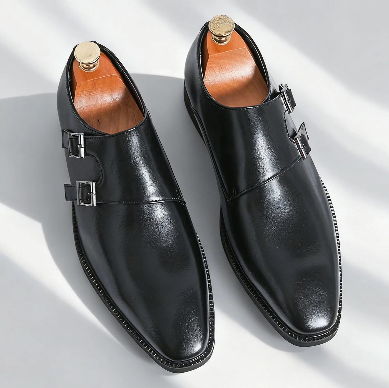 Oxford Monk-Strap Homme Bout Pointu Style Rétro | Business Mariage EU 38-46