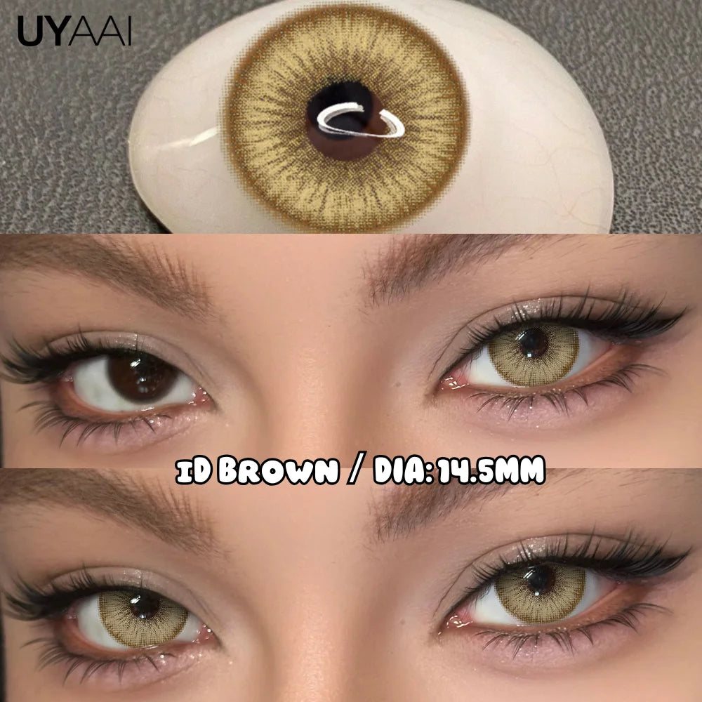 Lentilles de Contact Colorées UYAAI – Iris Réaliste, 8 Teintes, Port Annuel