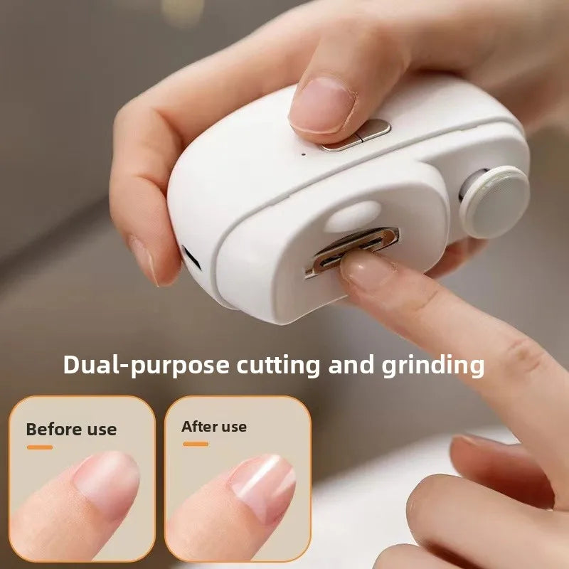 Coupe-Ongles Électrique Rechargeable avec Lumière – Bébé & Adulte