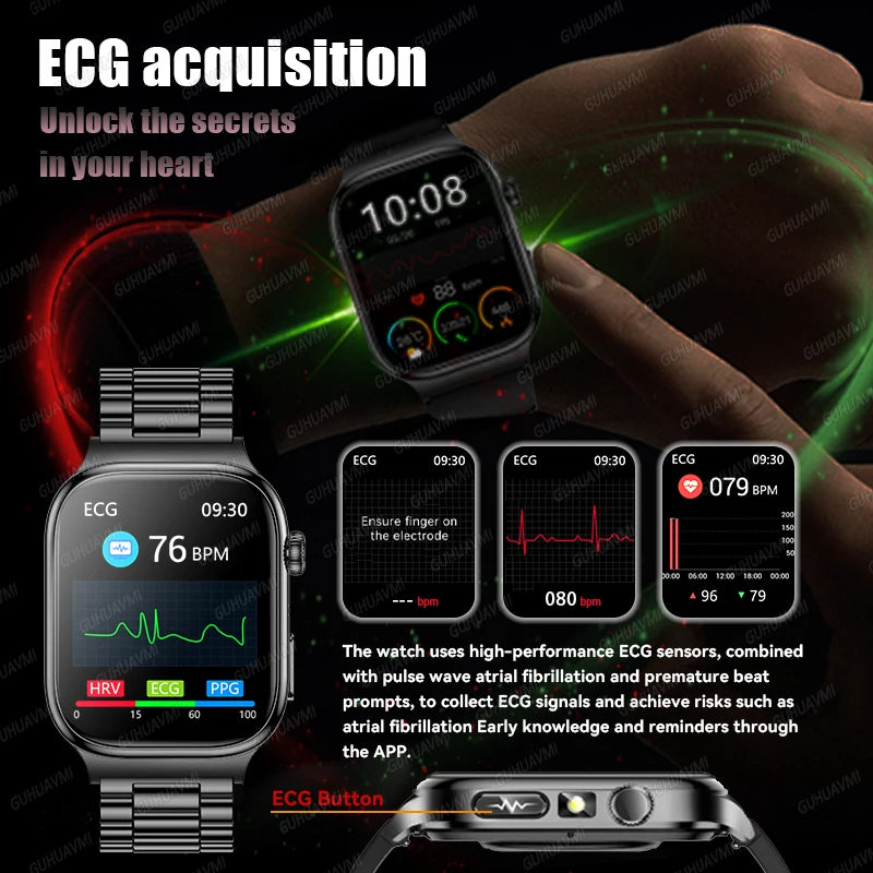 Montre connectée TK18 AMOLED 2,04 pouces – CLEVI Paris