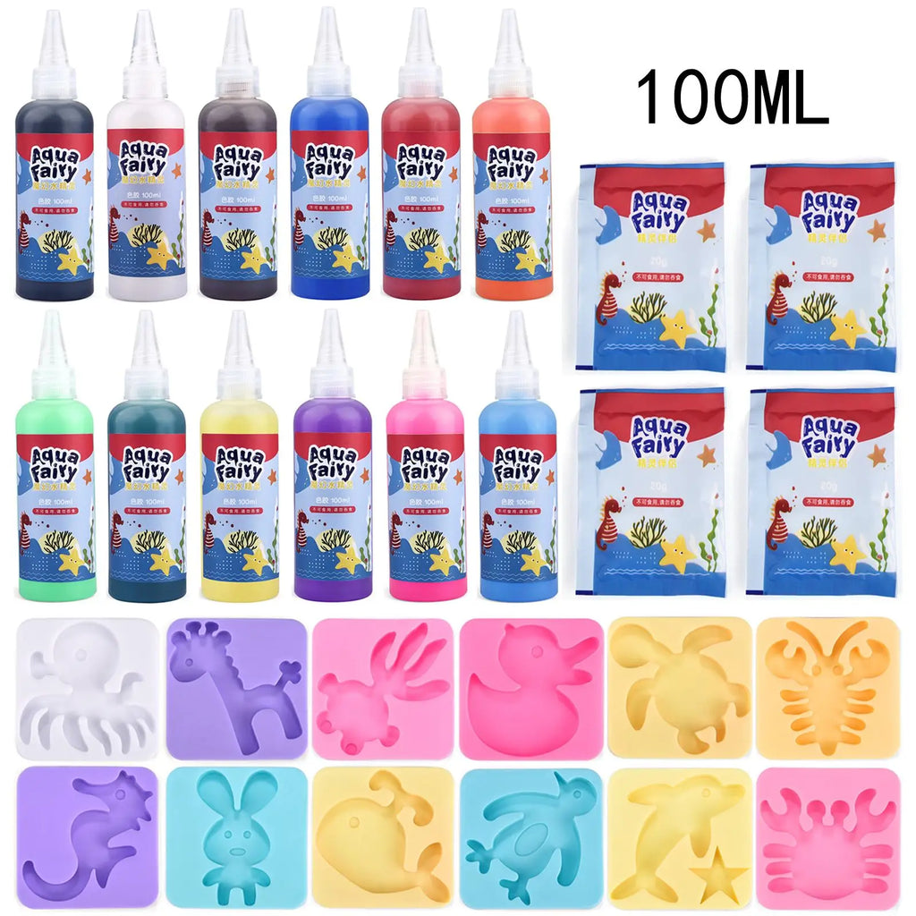 Kit Solution Magique Water Elves | DIY Créatif Enfants, Peinture & Stickers Aquatiques, 20 Assortiments – CLEVI Paris