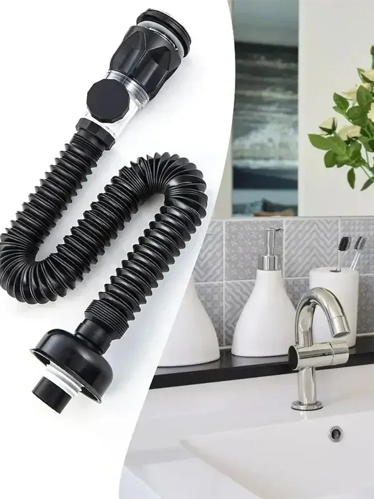 Siphon Flexible Anti-Odeur pour Lavabo — Installation Sans Outils, Anti-Bouchon | CLEVI Paris