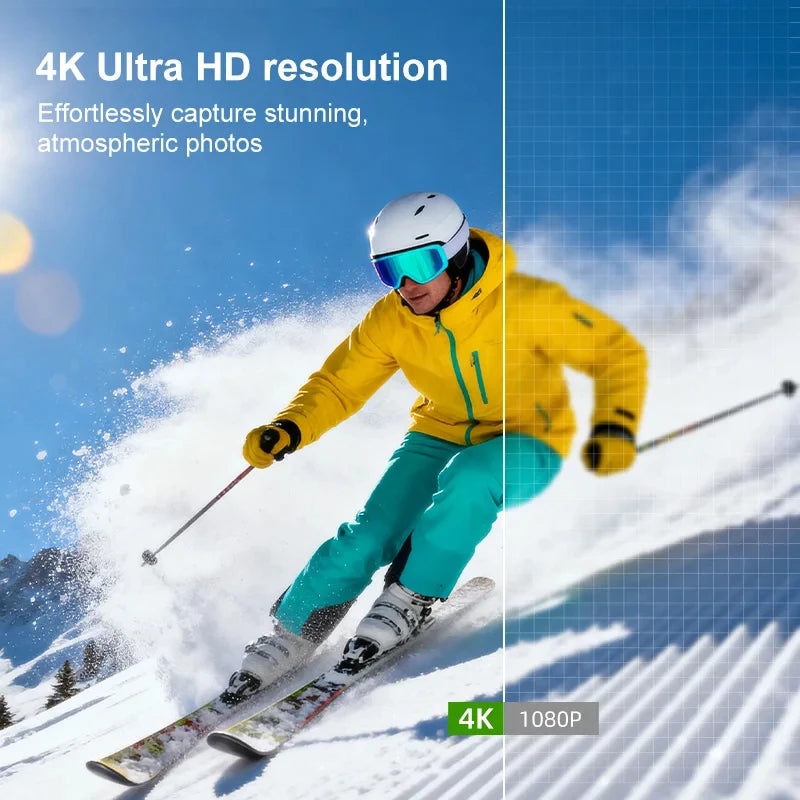 Caméra Vlog 4K de Poche Gimbal Intégré – Rotation 330° Suivi Facial Tactile – CLEVI Paris