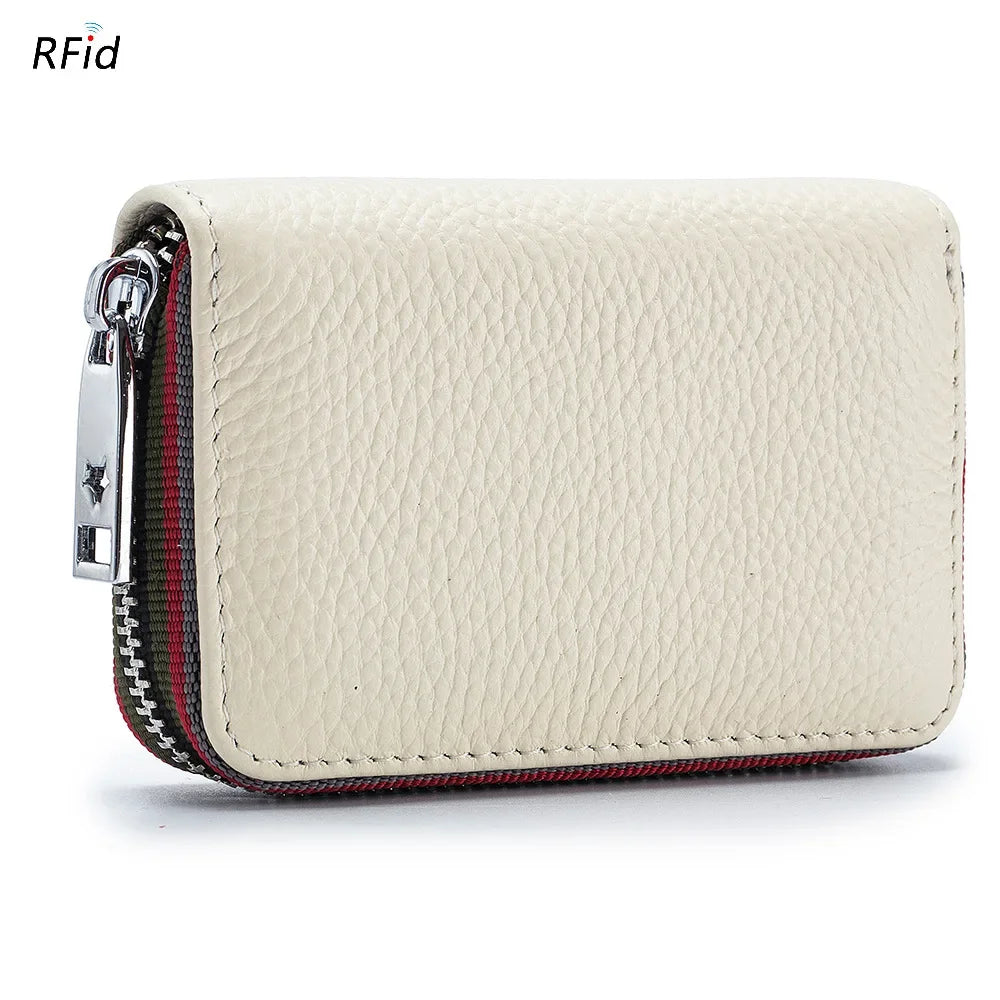 Porte-cartes Zippé en Cuir Véritable — CLEVI Paris