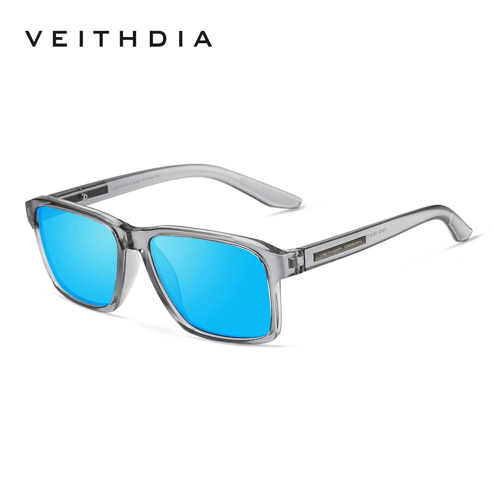 Lunettes de Soleil Polarisées Carrées TR-90 – Verres TAC Photochromiques Miroir Anti-Reflets UV400 Sport – CLEVI Paris