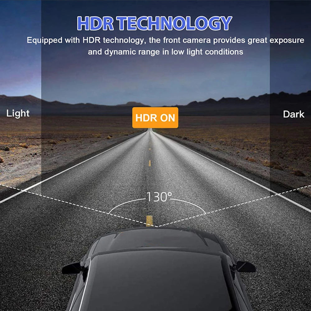 Dashcam 3 Objectifs 1080p – Écran IPS 2", Vision Nocturne IR, G-Sensor, Rétroviseur Intégré – CLEVI Paris