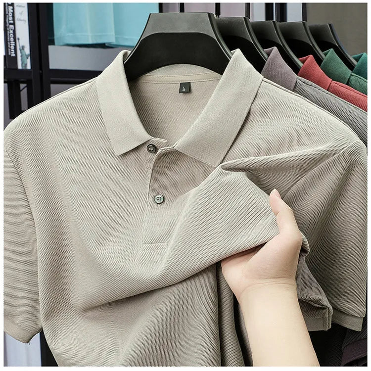 Polo Homme ELITEVESTA 100% Coton – 19 Coloris, Coupe Regular, Anti-Boulochage