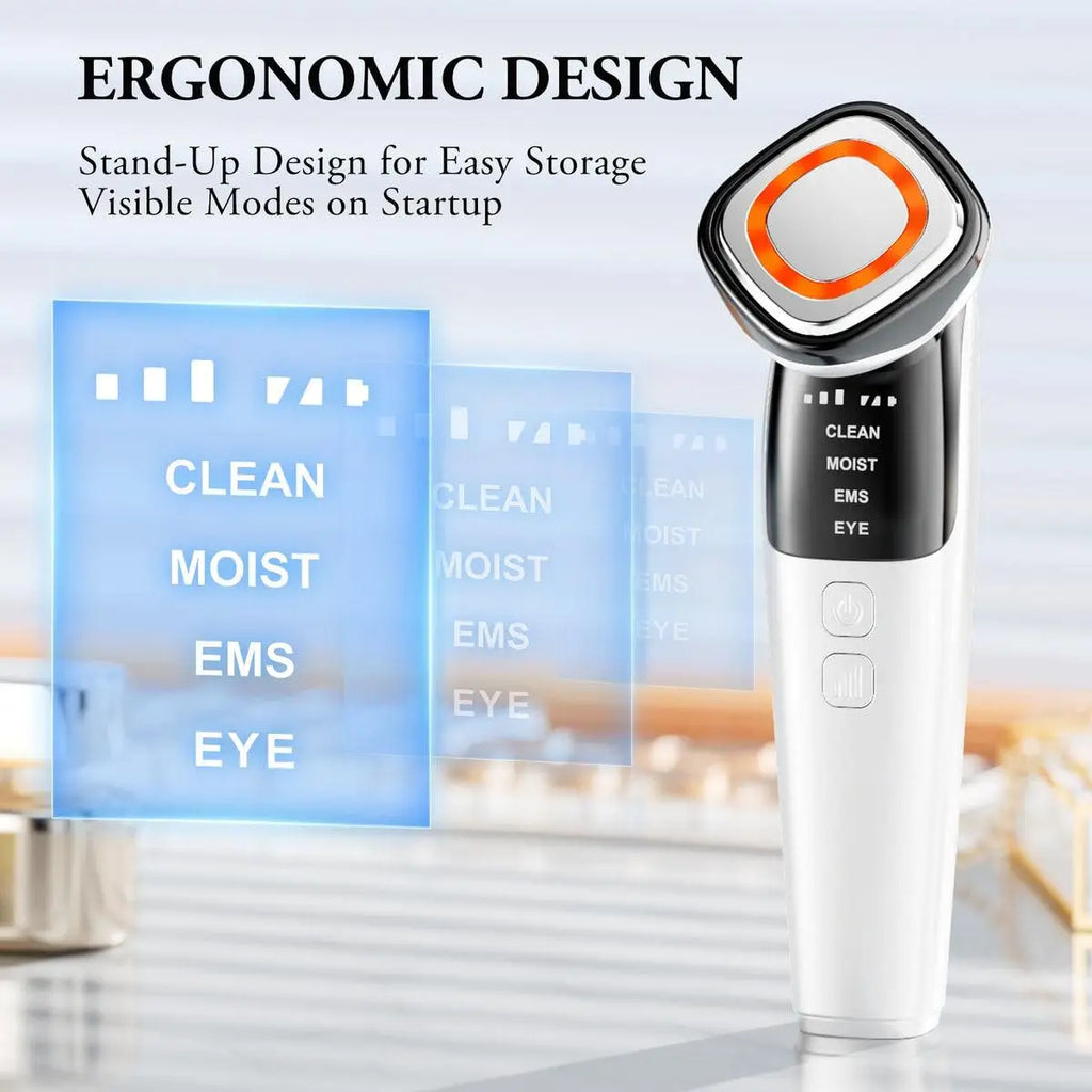 Masseur Facial Microcourant 4 en 1 | EMS, Ions, Lifting & Anti-Âge