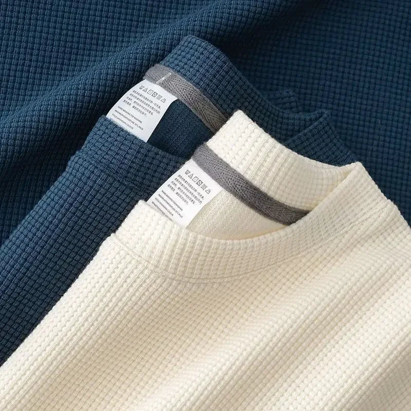 T-Shirt Homme Waffle Col Rond Manches Courtes – Respirant, Casual Été – CLEVI Paris