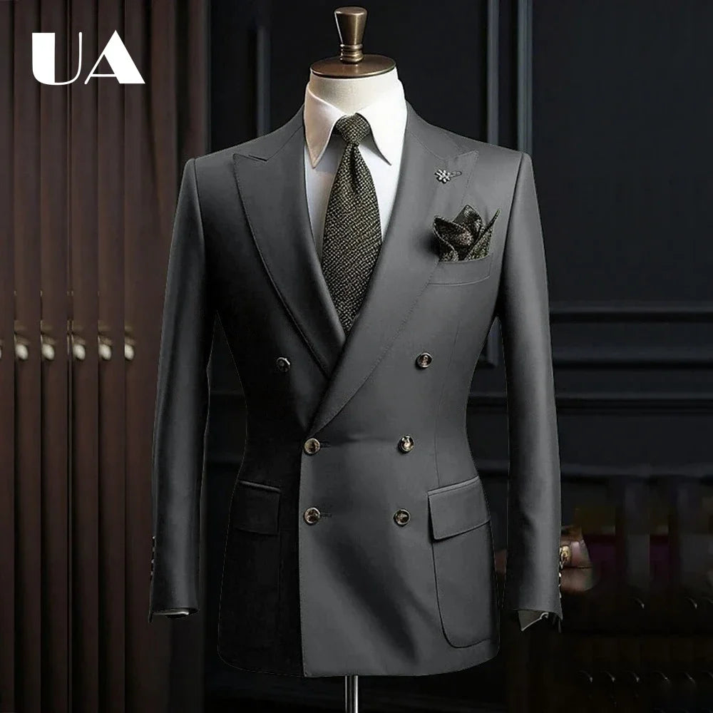 Veste Longue Croisée Homme Uni – CLEVI Paris