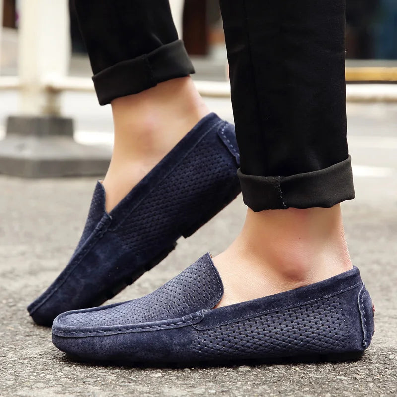 Mocassins Homme Daim Respirants Semelle Massage Casual 4 Coloris Pointures 38-44 – CLEVI Paris