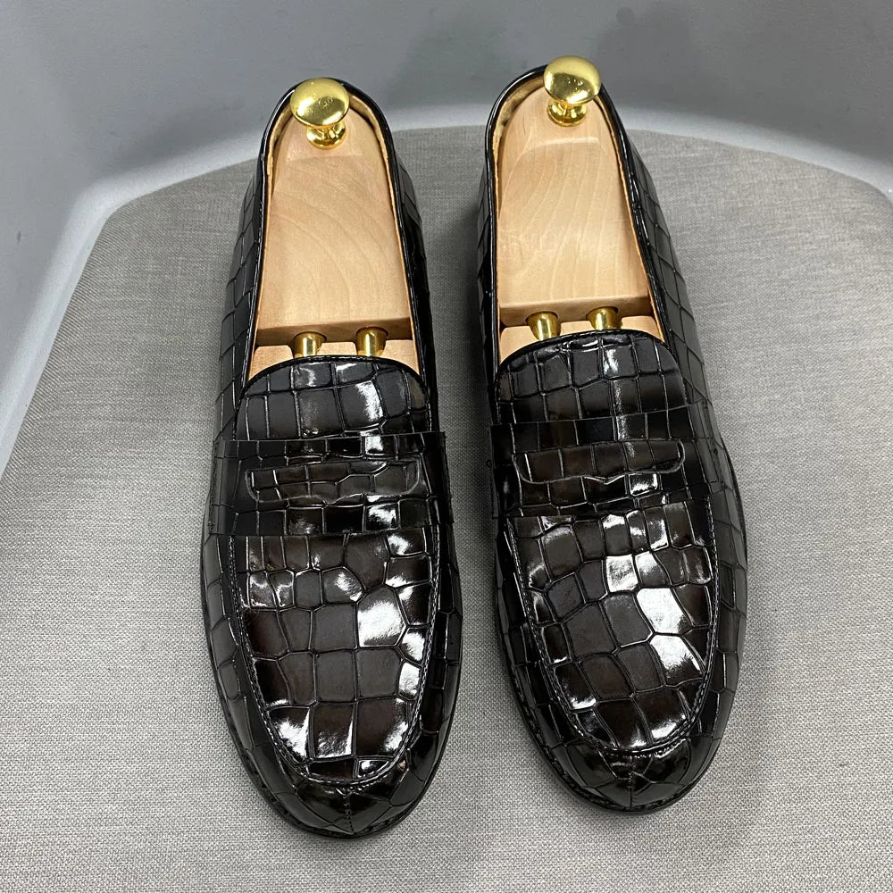 Mocassins penny homme en cuir – CLEVI Paris